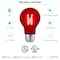 Luxrite A19 LED Edison Red Light Bulb 4.5W 60W Equivalent Clear Glass E26 Base LR21720-1PK - alternate 2